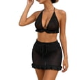 thumbnail image 2 of TAGOLD Womens Bikinis Set V Neck Split Bikini Swimsuit No Underwire With Soft Chest Pad, 2 of 4