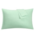 thumbnail image 1 of Taies d'Oreiller Bleu Spa en Microfibre Douce avec Fermeture Éclair King, Lot de 2, 1 of 8