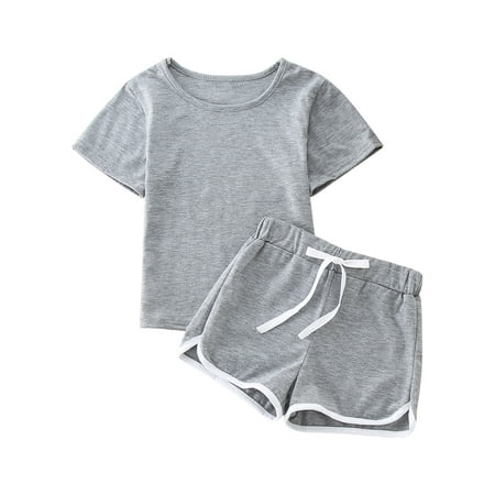 

Zlekejiko Baby Girl Clothes OutfitsCottonO Neck TopsCasual2PC Set