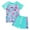 AB1630 Z10Sky Blue, variant on Utlike Girls Swimwear Bathing Suit For Children Kids Short Sleeve Swimwear And Shorts Leopard Heart Printed Swimsuit Set Cute Swimsuit For Sweet Girls Size 4 Years-5 Years