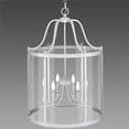 thumbnail image 1 of Beaumont Lane 6 Light Clear Glass Cage Pendant in White, 1 of 3
