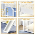 thumbnail image 4 of Bellemave House Bunk Bed with Convertible Slide and Ladder Twin over Twin Low Bunk Bed Frame Floor Bunk Bed with High Guardrails (White), 4 of 10