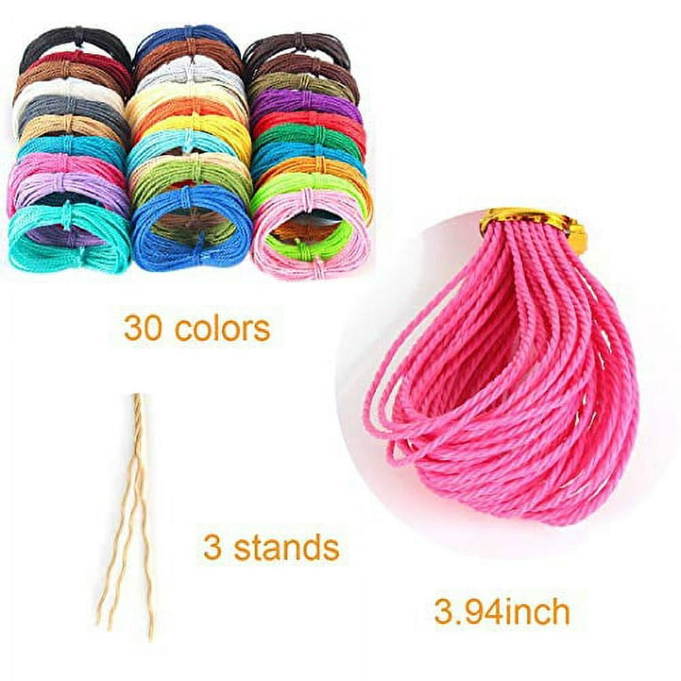 Waxed String 35 Colors 1mm 382 Yard | Waxed Polyester Cord Wax Cotton Cord  Waxed Thread for Bracelets Necklace Jewelry Making Friendship Bracelet (35