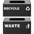 thumbnail image 4 of Global Industrial Square Recycling/Trash Can with Waste Lid, 32 Gallon, Black, 4 of 5