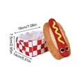 thumbnail image 3 of Interactive Squeaky Hot Dog Dog Toy Plush Snuffle Mat with Hidden Food Pocket and Crinkle Paper Enrichment Puzzle Toy for Puppy Teething Foraging and Mental Stimulation - Multicolored, 3 of 7