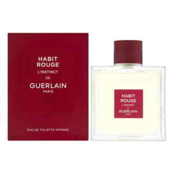 Habit Rouge L'instinct by Guerlain Eau De Toilette Intense Spray 3.3 oz
