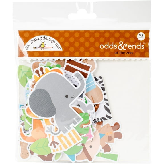 Doodlebug Odds & Ends Die-Cuts 73/Pkg-At The Zoo