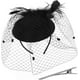 thumbnail image 4 of Sombreros de fiesta de té de los años 20 para mujeres y niñas, tocados con velo y plumas, sombrero vintage pastillero de iglesia, sombrero vintage con diadema y clip para el cabello, 4 of 5