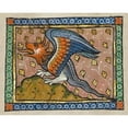 thumbnail image 3 of Franco-Flemish 13th Century 14x12 Black Modern Framed Museum Art Print Titled - A Dragon (detail), 3 of 5