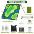 thumbnail image 6 of SLSY Golf Chipping Game with 80”x80” Large Chipping Mat, 2 Golf Clubs, 25 Sticky Balls, Outdoor Indoor Sports Training Toy Gift for Adults, Family Yard Target Game, 6 of 8