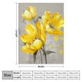 thumbnail image 4 of Pratyus Yellow Flowers Print Throw Blanket for Bed Sofa Living Room Decor All Seasons Long-Lasting Lightweight Velvet-Like Texture Blanket 40x50in, 4 of 6