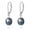 Black, variant on 8-10 mm White Pearl Teardrop Women's Earrings, 925 Sterling Silver Lever-Back Dangle Earrings, Hypoallergenic Jewelry Gift