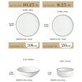 thumbnail image 3 of vancasso 16 pcs Dinnerware Sets, Plates and Bowls Set for 4, Ceramic Dinner Set, White and Black, 3 of 11