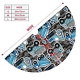 thumbnail image 3 of Rateoe Blue Excavator Print Christmas Tree Skirt 48" for Xmas Holiday New Year Party Circle Tree Mat Ornaments Decoration, 3 of 7