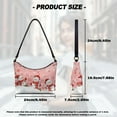 thumbnail image 7 of Kuiaobaty Snowman Print Underarm Sling Bag for Women, Snowflake Print Vegan Leather Hobo Purse Tote with Zipper Closure, Lightweight Travel Shoulder Bag for Christmas 2025, Pink, 7 of 7