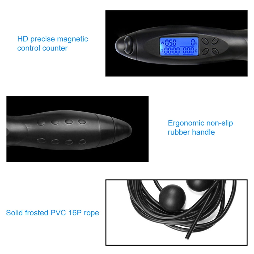 Romacci Wireless Jump Ropes with Electronic Jump Counter Calorie Counter Timer Sports Fitness for Indoor & Outdoor Use