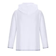 thumbnail image 6 of lkfuzj Pullover Hoodie Pocket Solid Color Half Cut Half Zip Man Long Sleeve Hoodless Casual Outwear Jackets Soft Clothing T-Shirts For Men White, 6 of 6