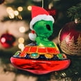 thumbnail image 4 of Alien and UFO Glass Christmas Ornament, 4 of 6