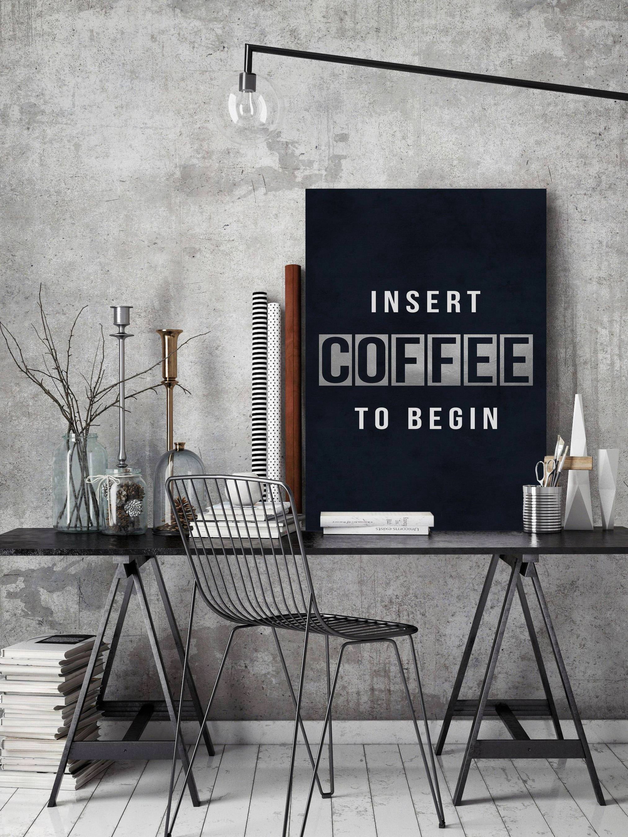 Insert Coffee Painting Print on Wrapped Canvas