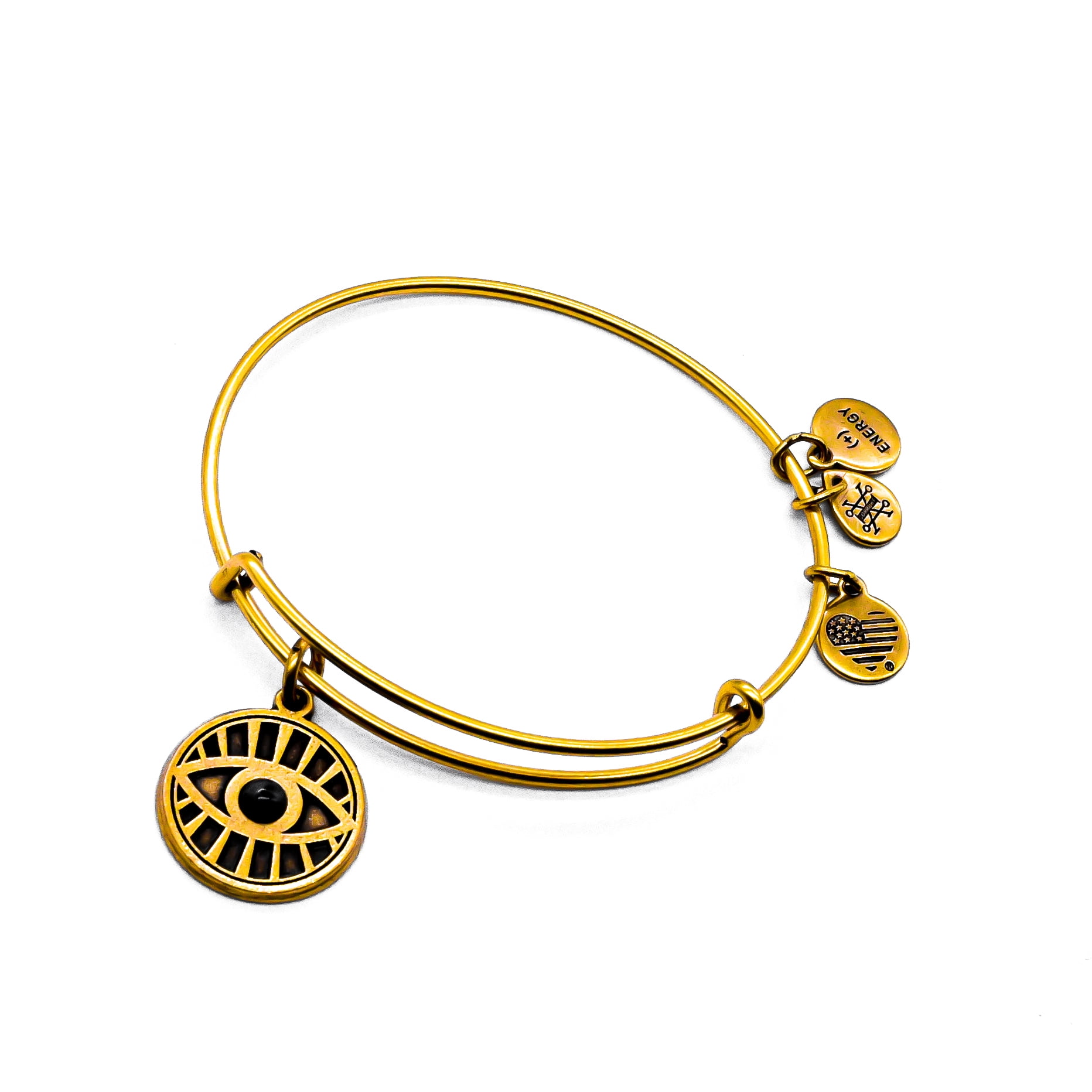 Alex and Ani Women's Evil Eye Ii Expandable Wire Charm Bangle Bracelet