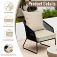 thumbnail image 3 of Yacona Outdoor Chair Cushions Set, 24x24in Patio Furniture Cushions with Handle, for Patio Furniture Chair Sofa, Beige, 3 of 8