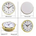 thumbnail image 3 of Classic Clock Movement 80mm Round Roman Numeral Quartz Clock Insert with Gold Trim Home Decor for DIY Crafts Supplies Accessories, 3 of 4