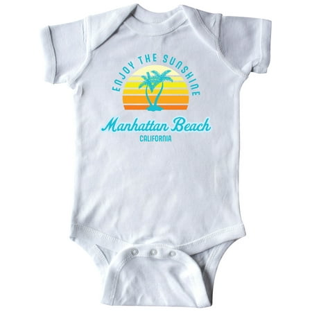 

Inktastic Summer Enjoy the Sunshine Manhattan Beach California in Blue Gift Baby Boy or Baby Girl Bodysuit