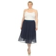 thumbnail image 5 of White Mark Women's Chiffon Pleated Midi Skirt, 5 of 6