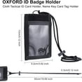 thumbnail image 2 of Tactical ID Card Holder Multifunction ID Badge Holder Wallet Durable Card Holders with Adjustable Lanyard and Clear ID Window Identification Badges ID Cases Credit Card Organizer Black, 2 of 9