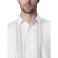 thumbnail image 4 of Cafe Luna Men's and Big Men's Yarn-Dyed Panel Shoort Sleeve Woven Shirt, Size S-4XL, 4 of 7