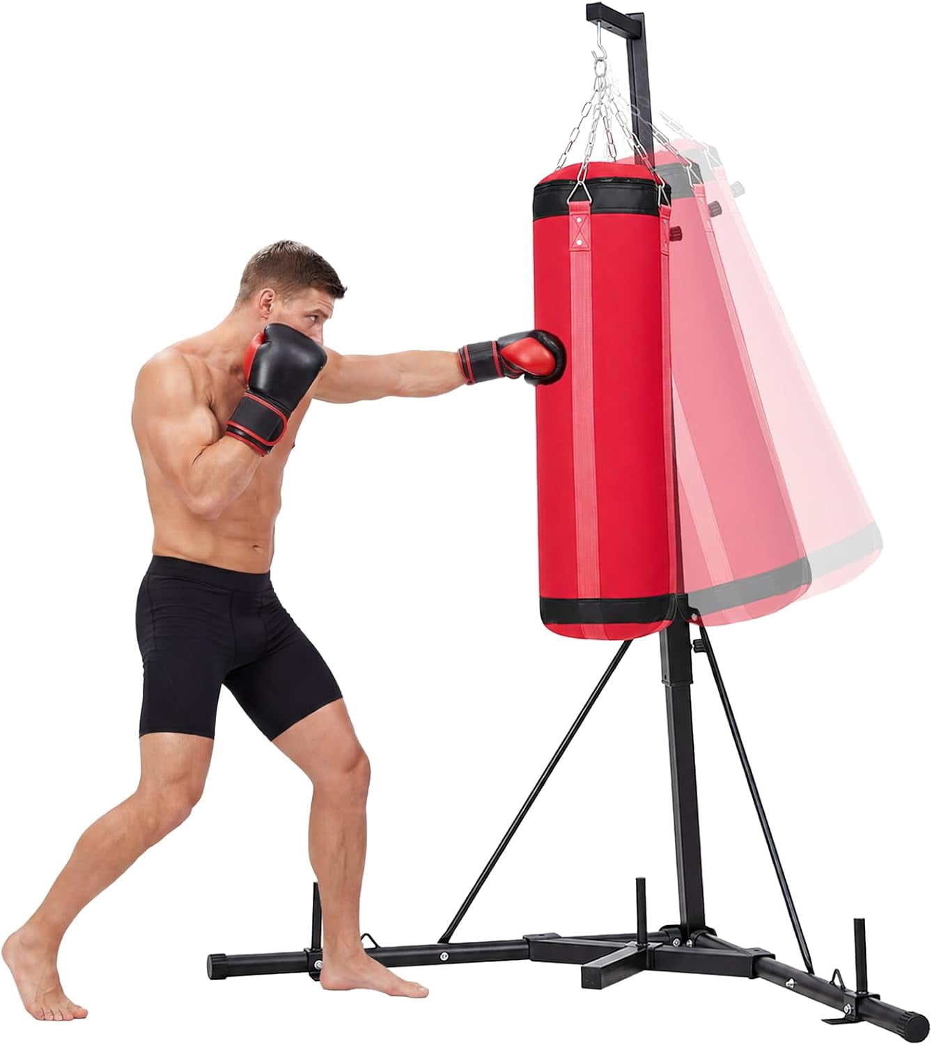 Everlast Dual Station Heavy and Speed Bag Stand, Powder Coated