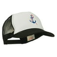 thumbnail image 5 of Anchor with Chain Embroidered Foam Mesh Back Cap - Black White OSFM, 5 of 5