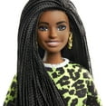 thumbnail image 4 of Barbie Fashionistas Doll #144 with Long Brunette Braids in Neon Animal-Print Top & Shorts, 4 of 7