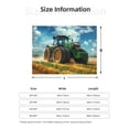 thumbnail image 4 of Balery Green Tractor Field Manta de Franela con Dibujo, Lujo Ultra Suave y Cálido, Antipelusa y Resistente a las Arrugas para Cama, Sofá, Camping -60"x50", 4 of 5