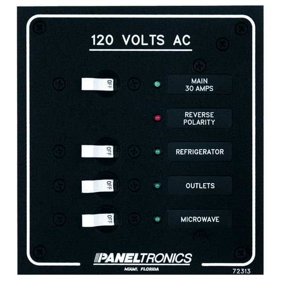 Paneltronics Standard AC 3 Panneau de Disjoncteur de Position et W / Leds Principaux