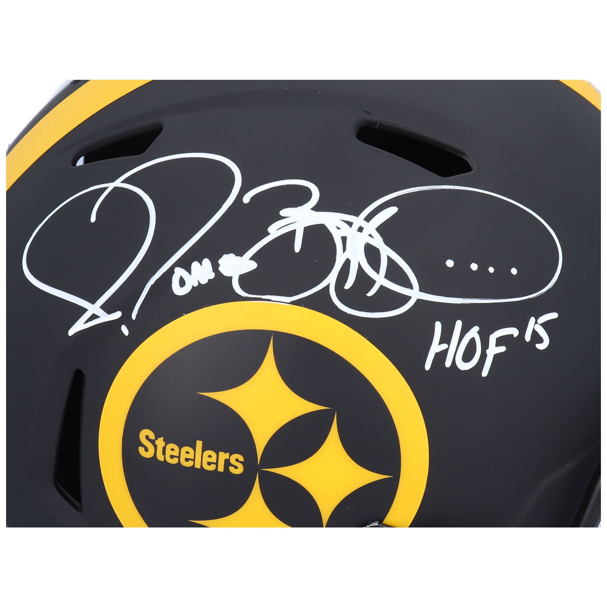 Jerome Bettis Pittsburgh Steelers Autographed Fanatics Authentic Mini Helmet  with HOF 15 Inscription - Hand Painted by