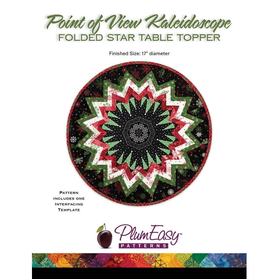 Point of View Kaleidoscope Folded Star Table Topper Pattern