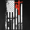 thumbnail image 3 of CafePress - Lineman Flag Shirt Long Sleeve T Shirt - Long Sleeve Dark T-Shirt, 3 of 4