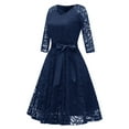 thumbnail image 3 of Coloody Women Vintage Lace Dresses Female Knee Length Cocktail Party Dress, 3 of 5