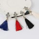 thumbnail image 3 of Pendientes de borlas de cuerda de lana para mujer, amarillo, 3 of 3