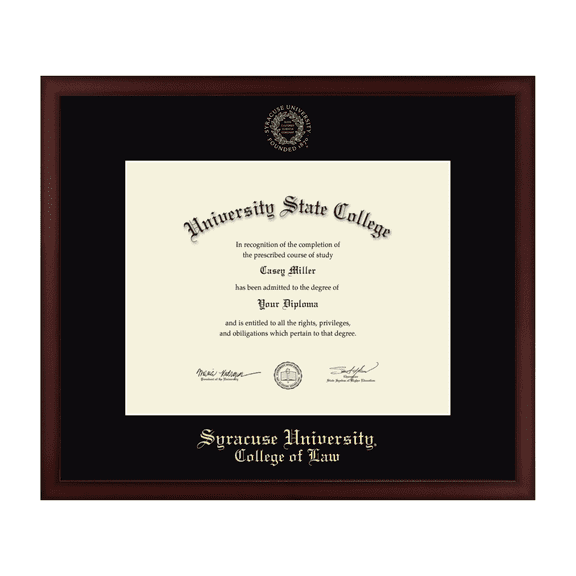 Framerly - SU Law Diploma Frame with Black Mat