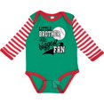 thumbnail image 3 of Inktastic Little Brother and Biggest Fan Baseball Family Fan Boys or Girls Long Sleeve Baby Bodysuit, 3 of 5