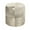 Gray Handmade Cowhide Patchwork Cylinder 16" x 16" x 16", variant on DecMode Leather Handmade Cowhide Stool with Patchwork Pattern, Gray