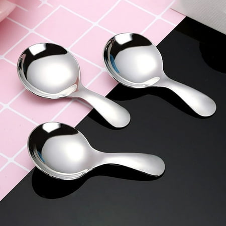 

GWONG Stainless Steel Children Soup Rice Ice Cream Spoon Kitchen Utensil Tableware