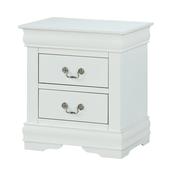 Crown Mark Louis Philip White Night Stand