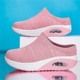thumbnail image 3 of Women Mules Platfom Knit Open Back Sneakers Outdoor Slides Sandals Non-Slip Lightweight Walking Shoes, 3 of 7