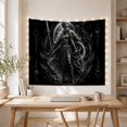 thumbnail image 5 of Armored Warrior with Spear Beneath Raven Halo, Mystical Gothic for Dark Art Lovers, Warrior Wall Art, Halloween Gift, Tapestry Wall Hanging for Bedroom and Man Cave, 5 of 7