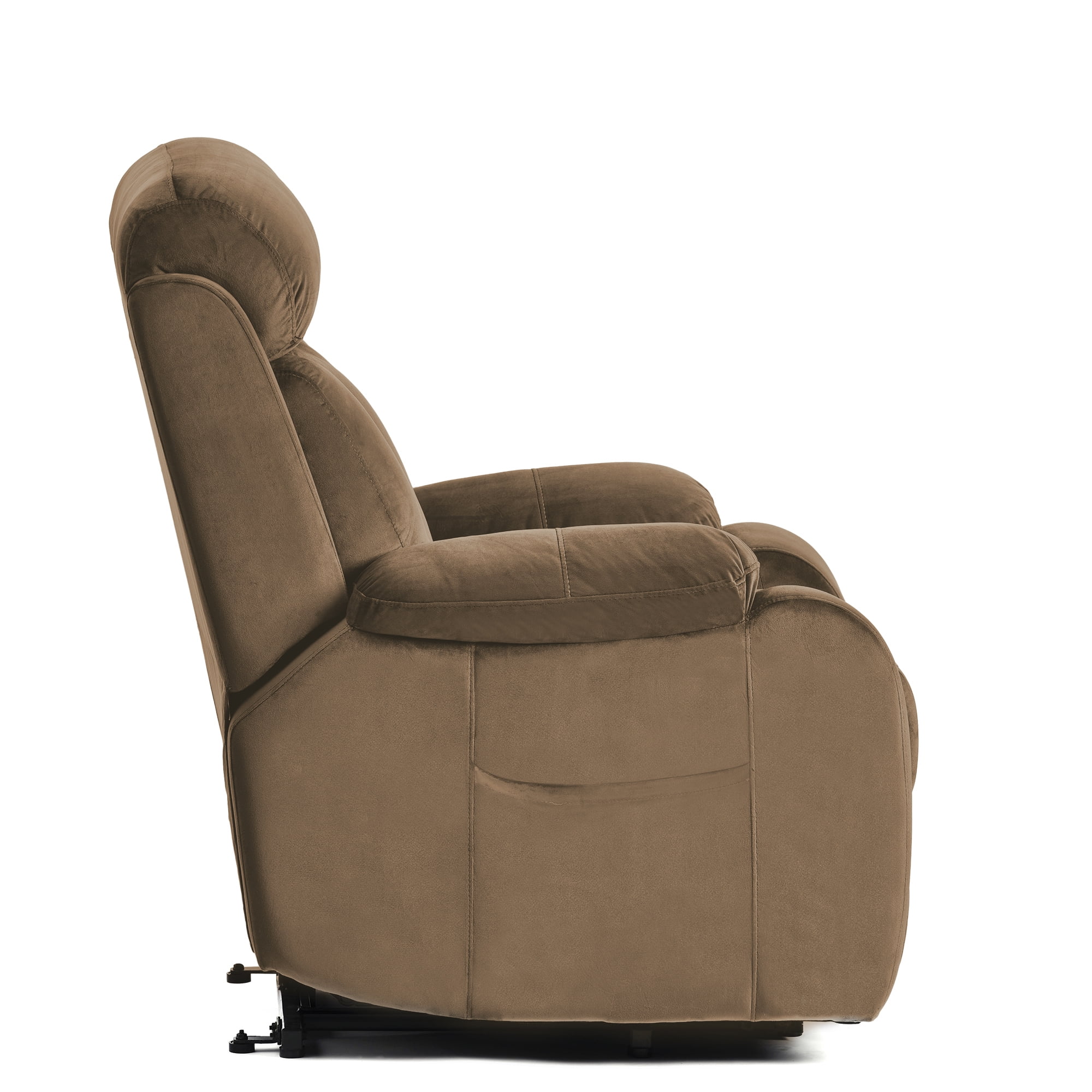Resenkos Massage Recliner Chair, Fabric Recliner Sofa Home Theater Seating with Lumbar Support, Power Lift Recliner Chair for Living Room, Brown Resenkos Massage Recliner Chair, Fabric Recliner Sofa Home Theater Seating with Lumbar Support, Power Lift Recliner Chair for Living Room, Brown