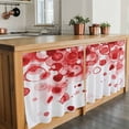 thumbnail image 6 of Red Gradient Tier Curtains 24 Inch Length, Abstract Polka Dots Vintage Modern Art Cafe Short Curtains for Bathroom Over Sink, Small Kitchen Curtain Light Filtering Tiered Drapes 2 Panels 27.5"Wx24"L, 6 of 8