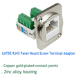 thumbnail image 2 of 10PCS RJ45 Panel Mount Screw Terminal Adapter, RJ45/8P8C Female Panel Mount Connector, RJ45 Solderless Terminal Extender,10x RJ45 Panel Mount Screw Terminal Adapter,Silver, 2 of 7